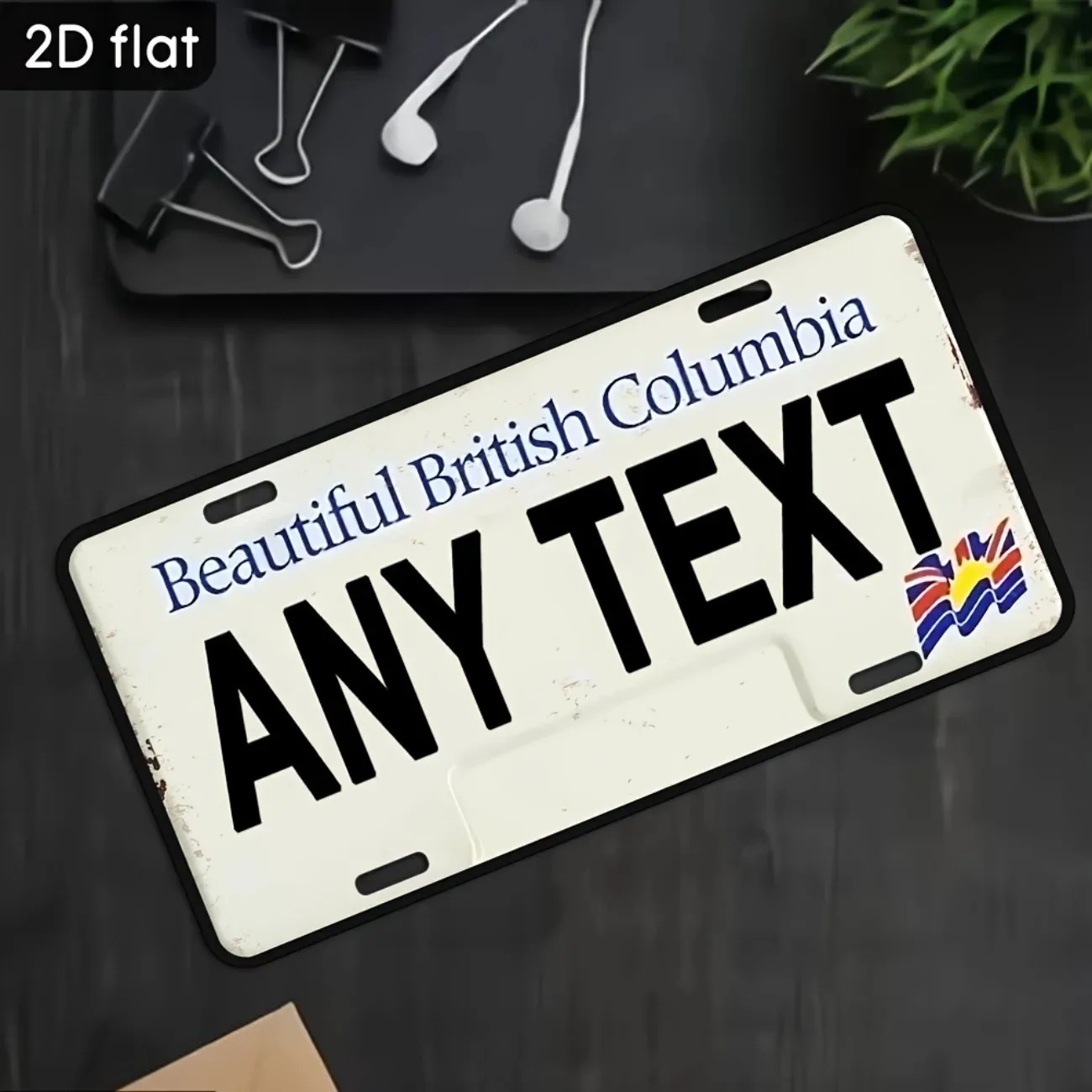 Custom Text British Columbia Vintage Aluminum Sign Personalized Engraved Waterproof Indoor Outdoor Wall Decor