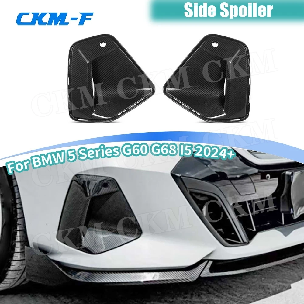 

for BMW 5 Series G60 G68 I5 2024+ Dry Carbon Fiber Car Front Side Fender Air Vent Trim FRP Front Air Inlet Trims Body Kits