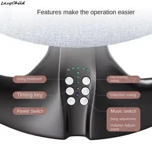 كرسي هزاز كهربائي من Coax Baby God Baby ، كرسي مهدئ لحديثي الولادة ، سرير مهد للنوم ، يمكنه الجلوس والاستلقاء أفضل 10 مبيعات أرجوحة أطفال أوتوماتيكية - رقم 2