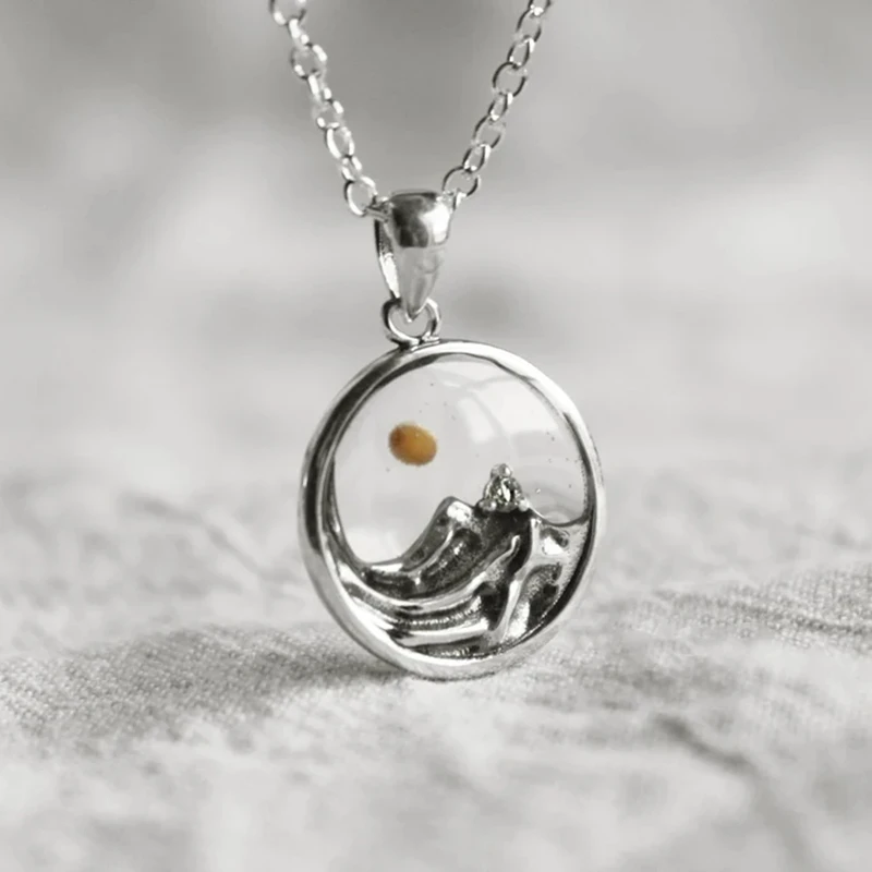 1 قلادة بذور الخردل الجبلية للرجال - مجوهرات مسيحية أنيقة تحت عنوان الجبال، تحديد الإيمان والقوة هدية العيد