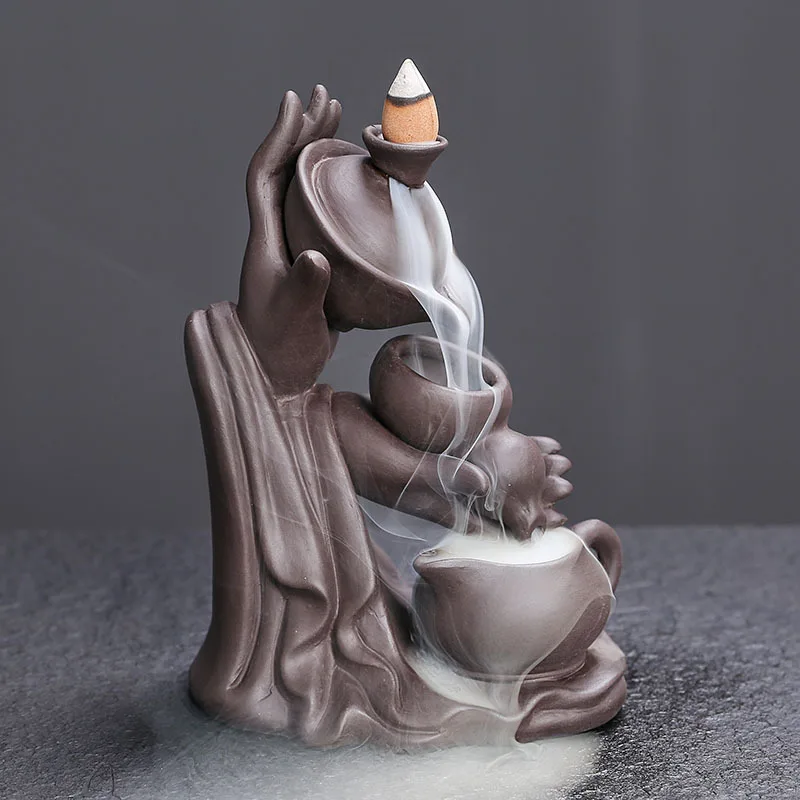 

1pc Creative Teapot Backflow Incense Burner for A Zen Meditation Experience Indoor Home Decor for Christmas (Without Incense）