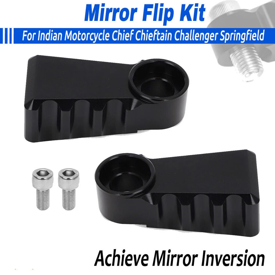 For Mirror flip kit Indian Touring Motorcycle For Chief Chieftain Challenger Springfield Black Accessories