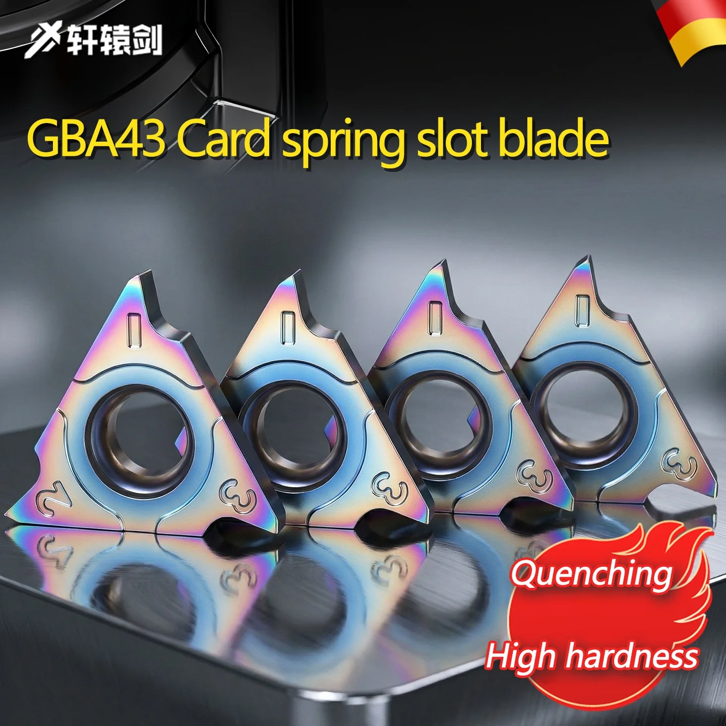 CNC Cutter Lathe turning Tools Fine grinding wear-resistant GBA43 HRC ≤ 55° card spring groove blade special for quenched steel