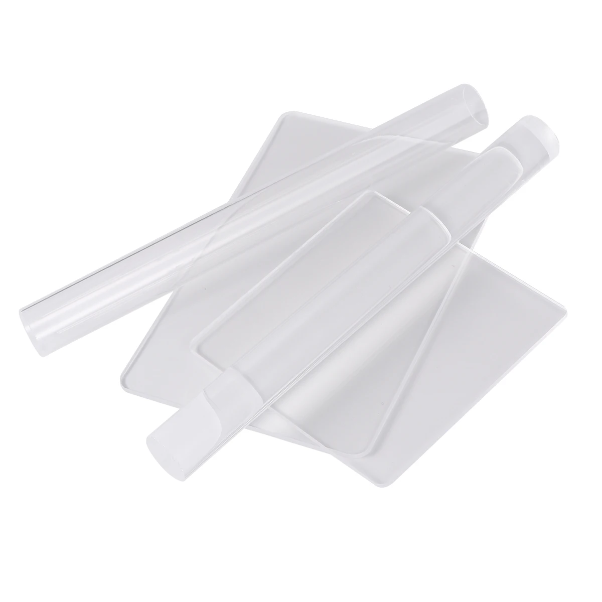 

4pcs Polymer Clay Tools Set Acrylic Roller U-Shaped Sheet Board For Molding Craft Diy Baking Modeling Supplies Kit Home Use