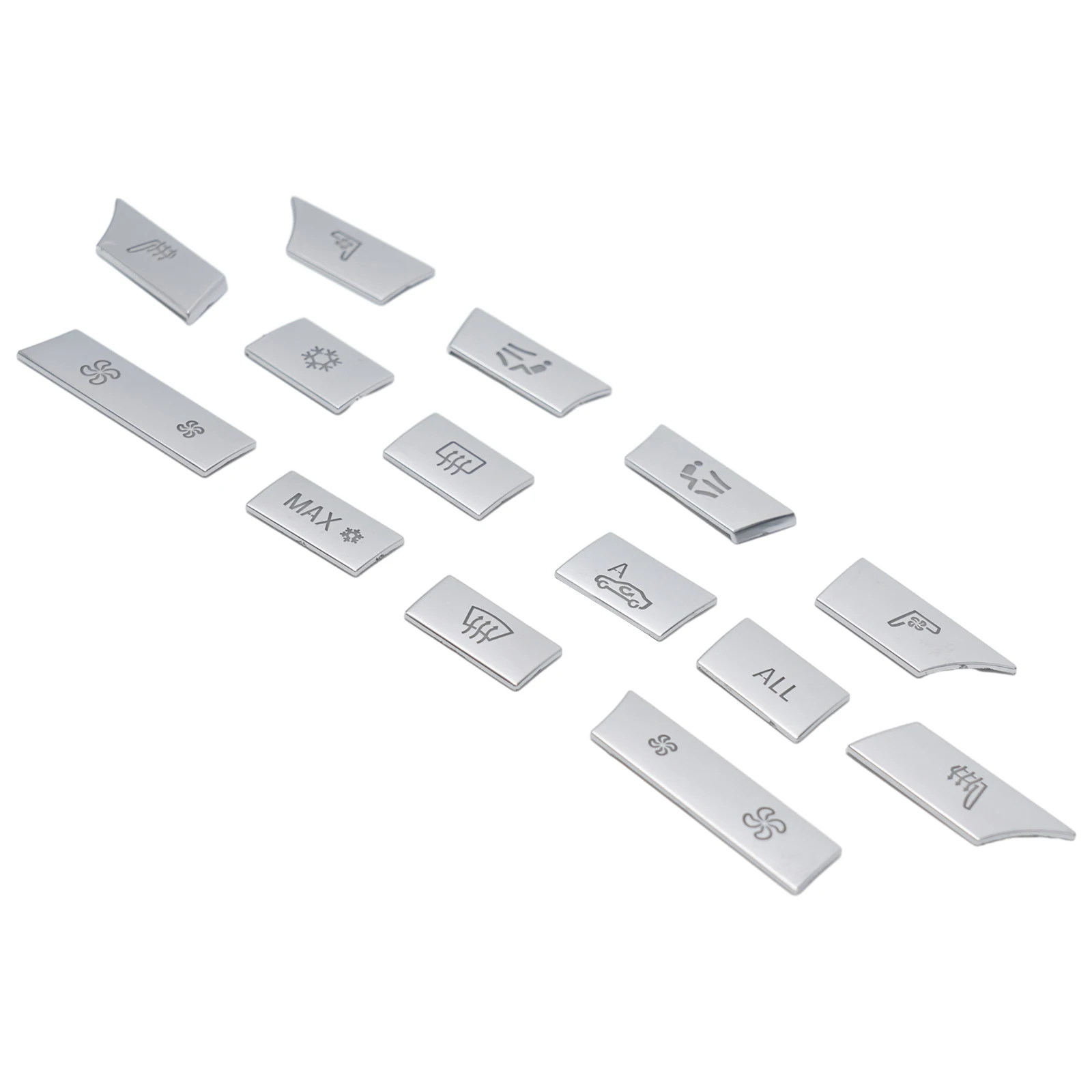 AC Control Button Cover Trim Kit 14 Pieces for BMW 5 For F10 F18 6 F06 F12 F13 7 F01 F02 F03 F04 Interior Upgrade