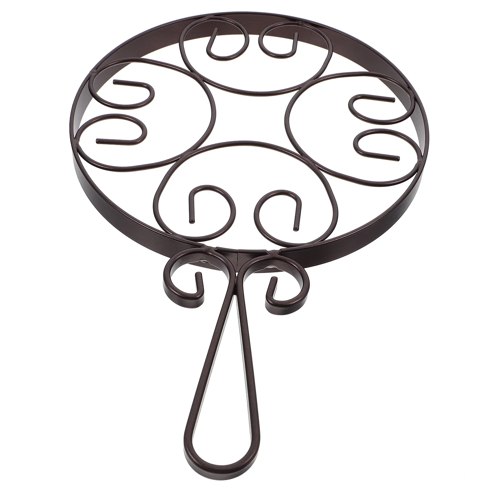 

Металлическая подставка из чугуна для посуды, держатель для кастрюль с длинной ручкой, защита от ожогов, теплоизоляционный коврик для вока, подставка для обеденного стола, металлическая подставка под горячее