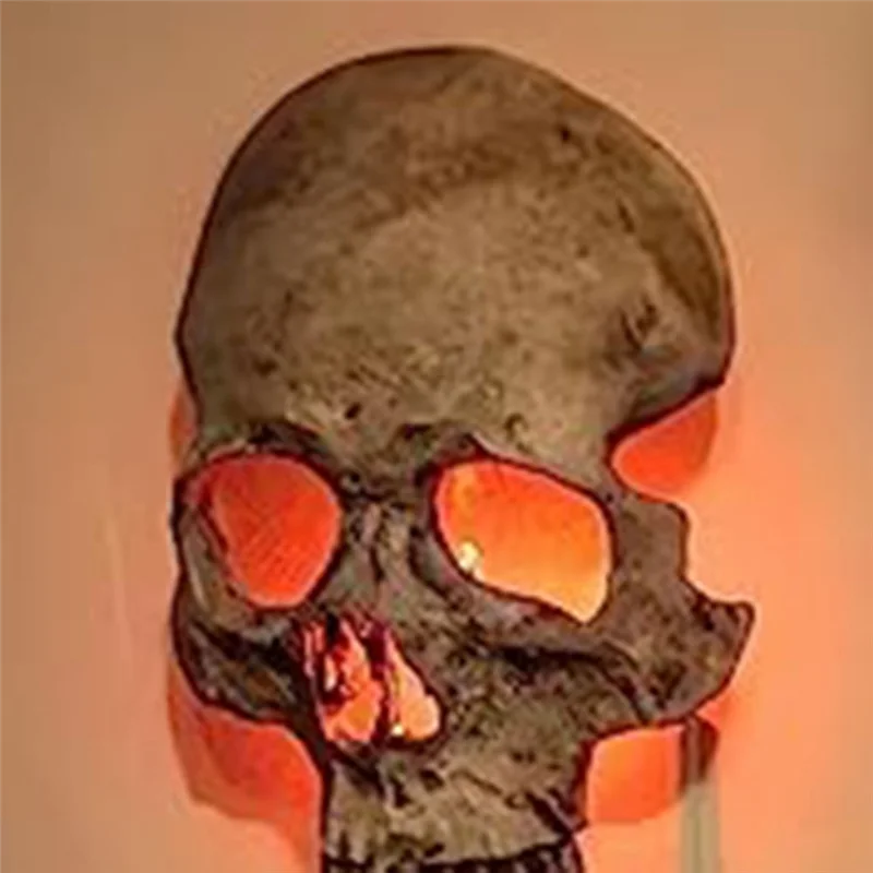Halloweenowa lampka nocna z czaszką Horror lampa, gotycka lampka nocna z czaszką, wtyczka lampy szkieletowej do dekoracyjnej ściany gotycka wtyczka amerykańska
