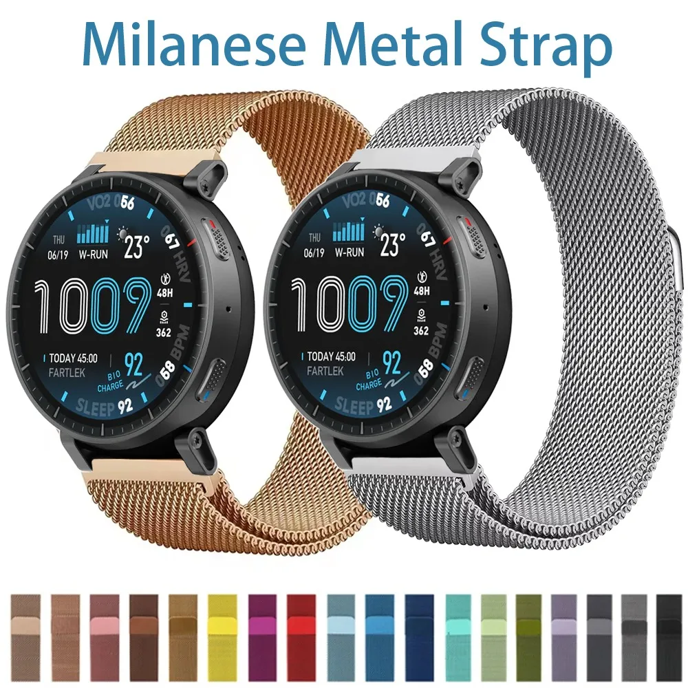 20mm 22mm Milanaise Metallarmband für Samsung Watch 7 6 5 4/Amazfit Active Max/GTS/Bip 6-5 Armband Huawei Watch 5 GT6/5 46mm