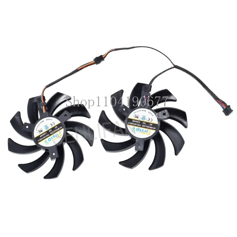 For Sapphire R9 270X HD7950 A Pair Cooling Fans FDC10H12S9-C  Dual Cooler Fan