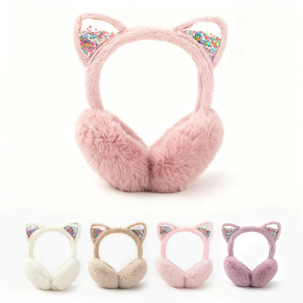 شتاء دافئ القط تدفئة الأذن بريق آذان أفخم غطاء للأذنين للنساء لعوب الفتيات الأذن يفشل حماية الباردة الدافئة الساخن للخارجية #5