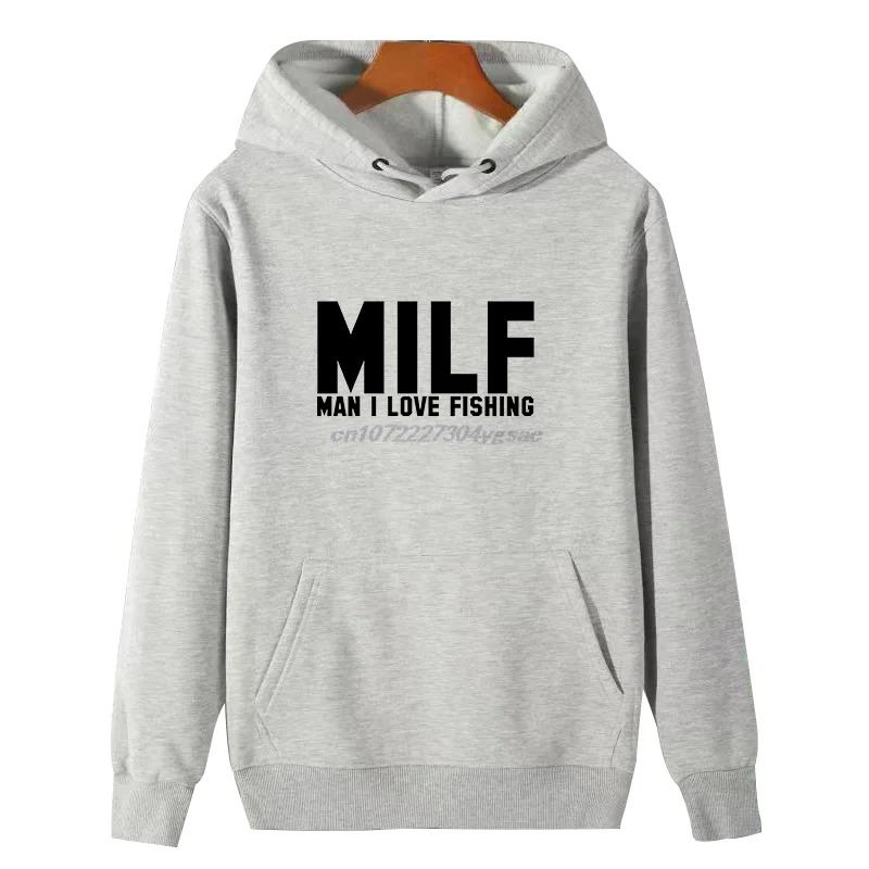 Milf Man I Love Fishing Fashion Winter Hoodie Sea Loves Fishes Rod Vacation Journey New In Sweatshirts Thick Sweater Man Hoodie