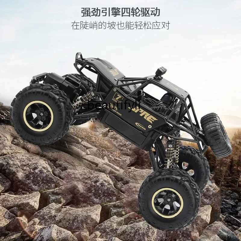 โลหะผสมขนาดใหญ่รีโมทคอนโทรลรถชาร์จความเร็วสูง 4WD รีโมทคอนโทรล Off-Road รถปีนเขา Racing Car