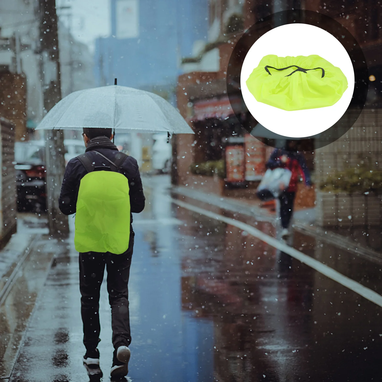 

Waterproof Bag Cover 45L Green Reinforced Protection for Backpack and Belongings Outdoor Waterproof Rain Cover