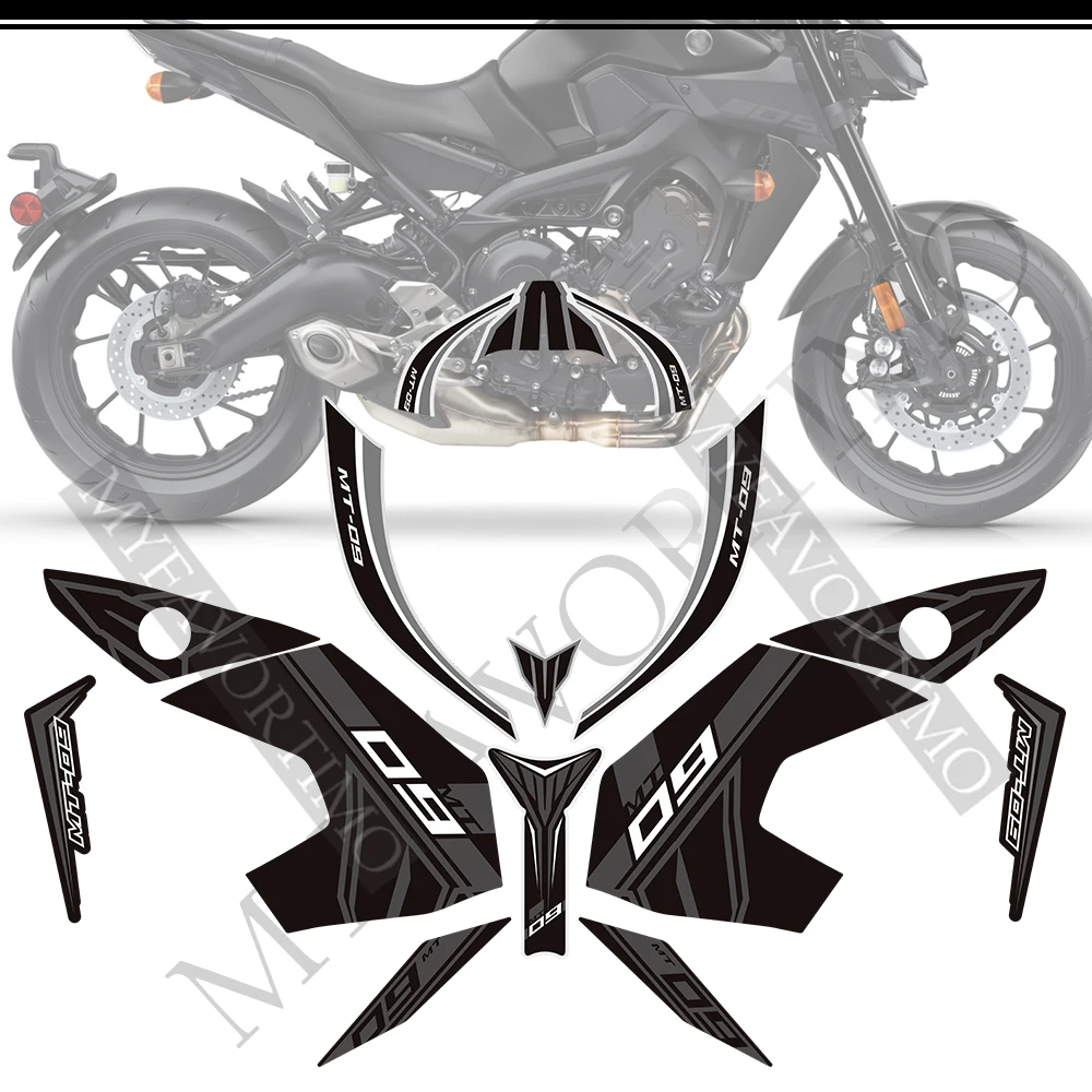 Stickers Fairing Motorcycle Knee Decals Fender Windshield For Yamaha MT09 MT 09 FZ SP Tank Pad Protection