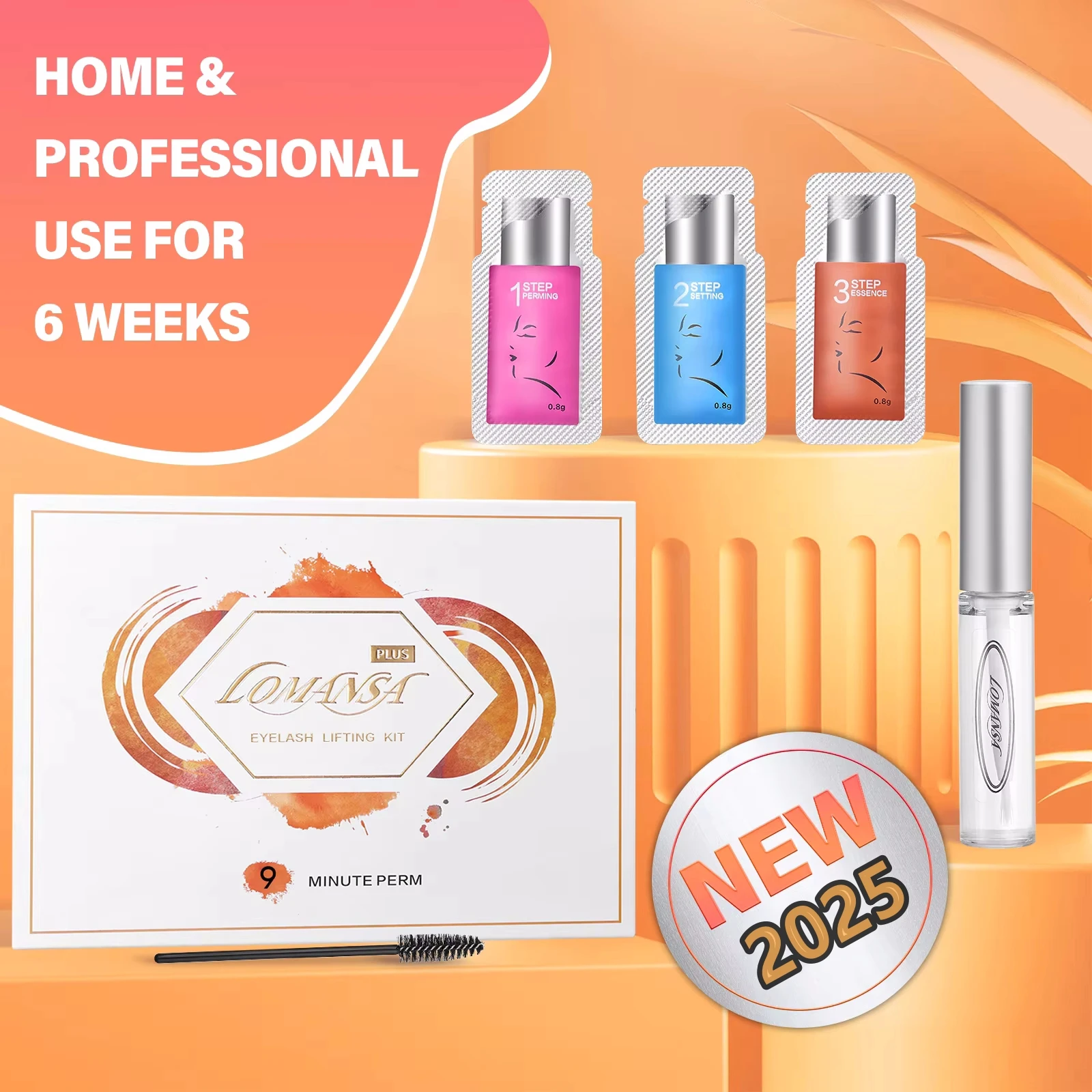 Lomansa 15 stuks/partij 8-12 Minuten Brow Lamineren Kit 2 In 1 Zakje Perm Fixatie Lotion Lash Lifting 6-8 Weken Makeup Tools