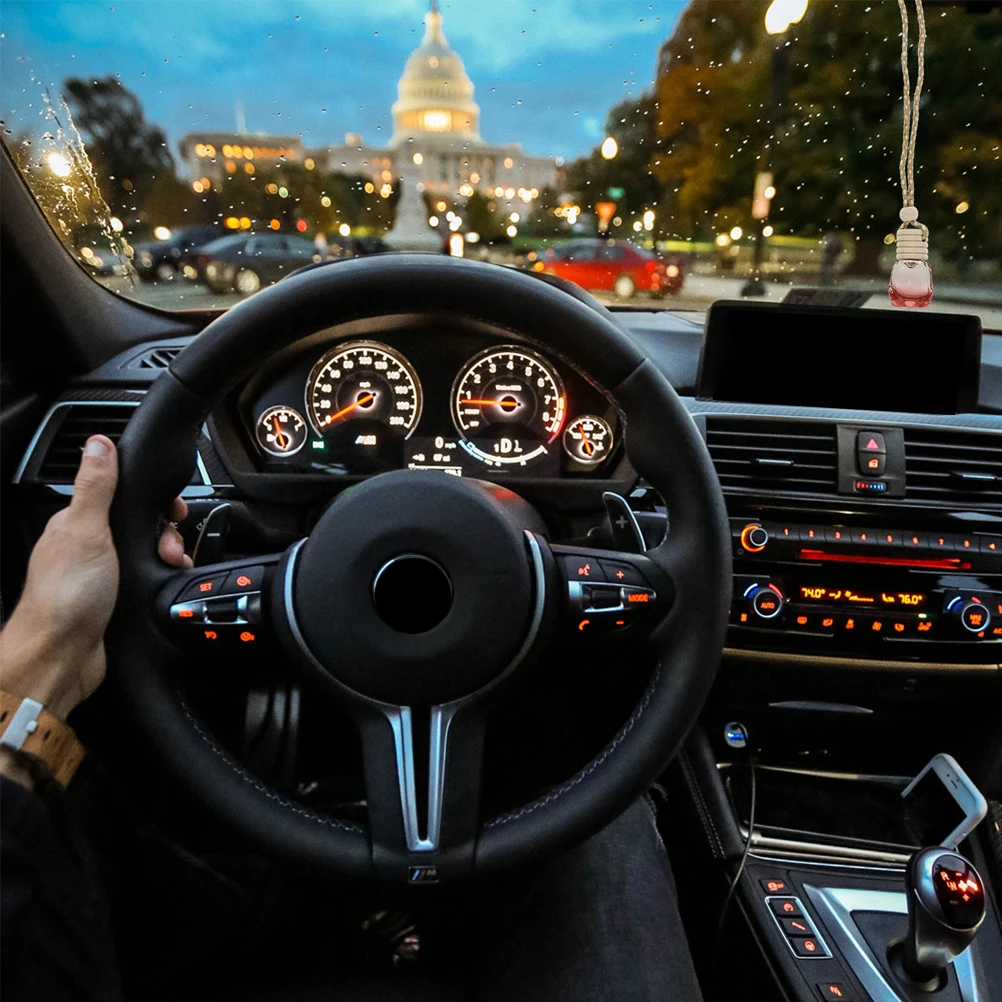 

10Pcs Car Aroma Bottles Transparent Perfume Bottles Hanging Diffusers Small Reusable Decorative Car Diffuser Perfume Bottle