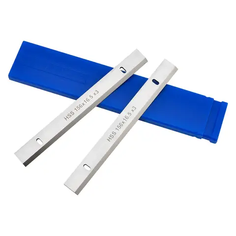 STARIBS 6인치 HSS 대패날 – 156×16.5×3mm 두께 대패용 교체 날 – 2개 세트 균형 잡힌 쌍