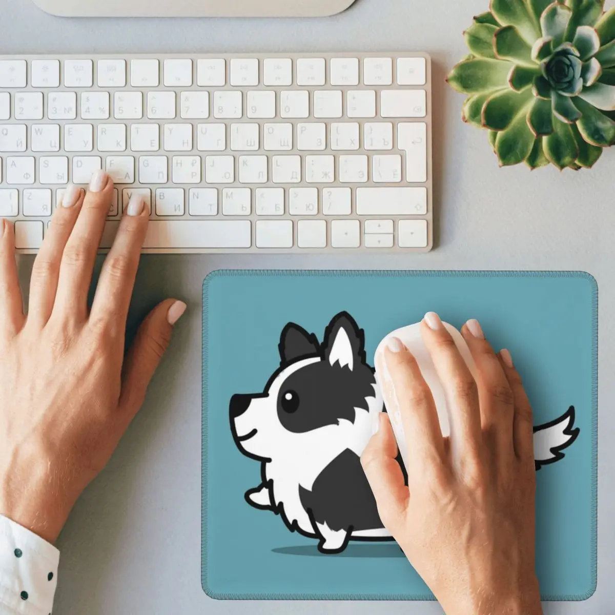 لطيف الحدود الكولي ماوس الوسادة الكمبيوتر لوحة المفاتيح الماوس حصيرة ألعاب الكمبيوتر حصيرة مكتب الجدول الحصير #5