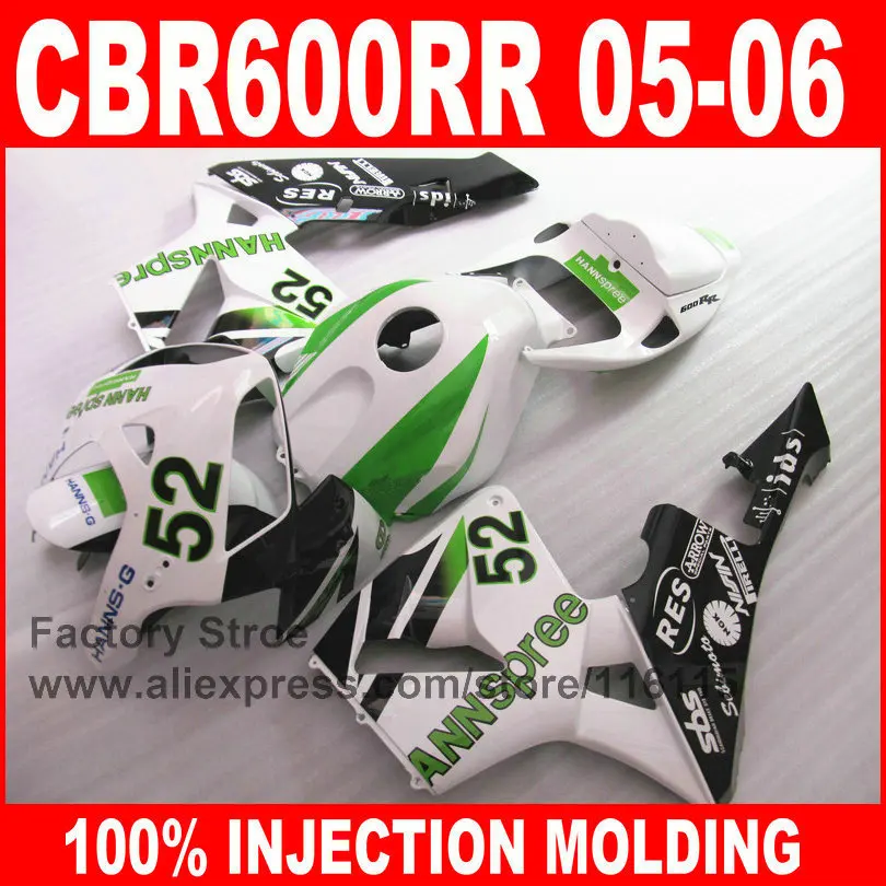 

Custom paint ing parts for HONDA 2005 2006 CBR 600RR 05 06 CBR600RR fairings kit HANNSPREE body fairing kits