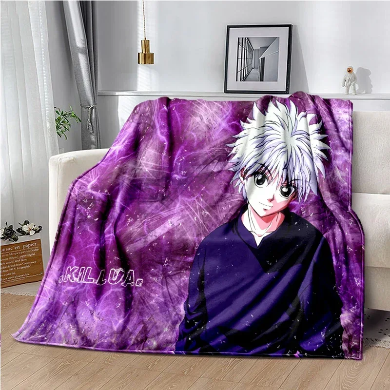 

HUNTER X HUNTER Throw Blanket Anime Soft Cover Lightweight Warm Cartoon Blankets for Kidsroom bedroom