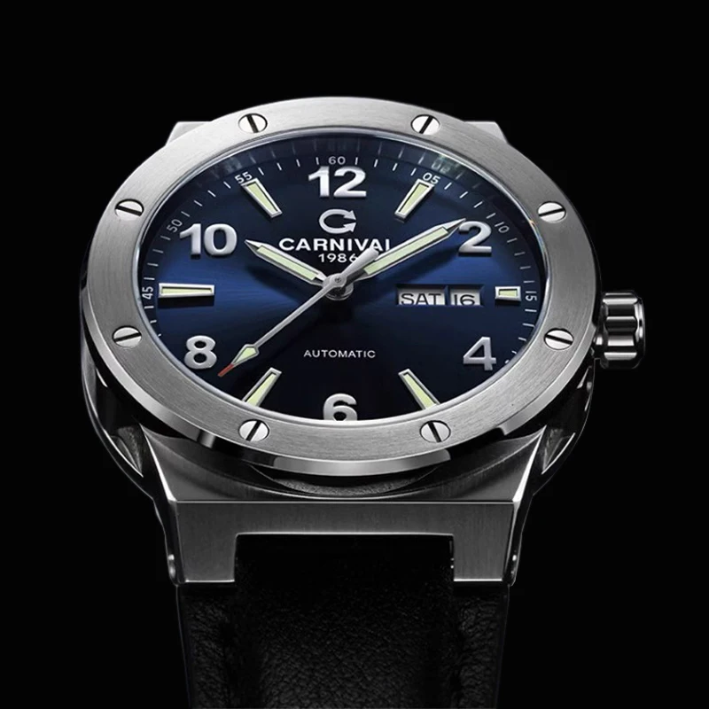 

CARNIVAL Brand Mechanical Watch Luxury Sapphire Calendar Business MIYOTA Automatic Wristwatches 30m Waterproof for Men Reloj