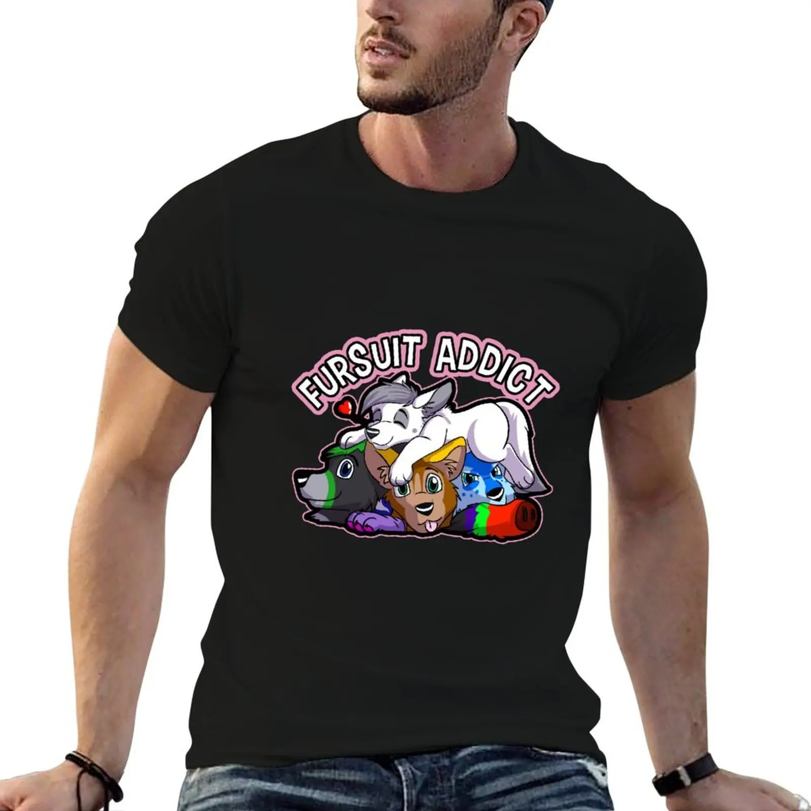 Fursuit Addict T-Shirt t shirt man luxury t shirt man plain man tshirt T-shirt