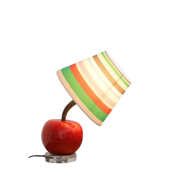

New crooked head apple cute cartoon children's desk lamp creative unique ornament decorative bedside lamp