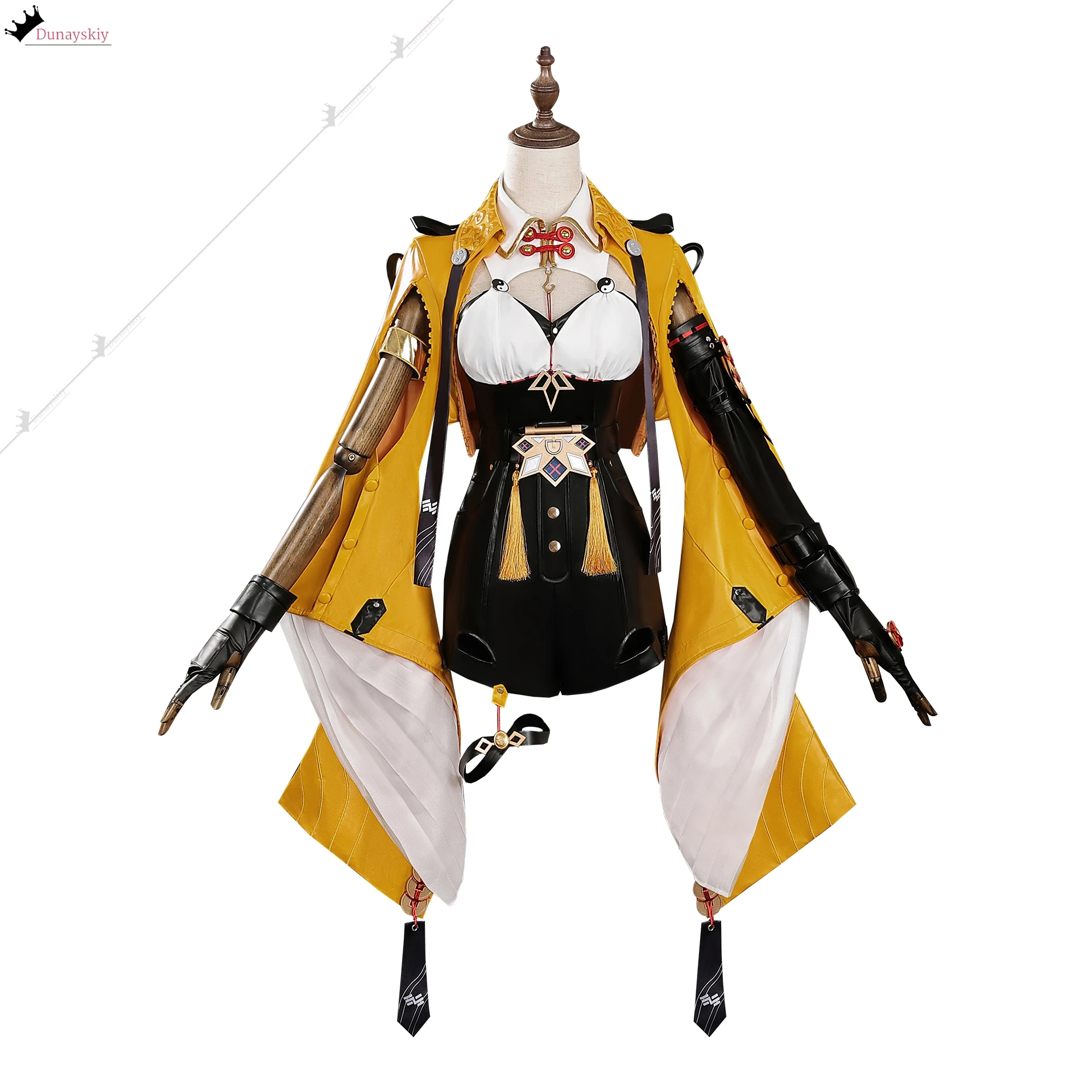 Yixuan 코스프레 게임 Zenless Zone Zero ZZZ 의상 Yixuan 롤 플레잉 가발 소품 정장 성인 여성을위한 할로윈 변장 s-2xl