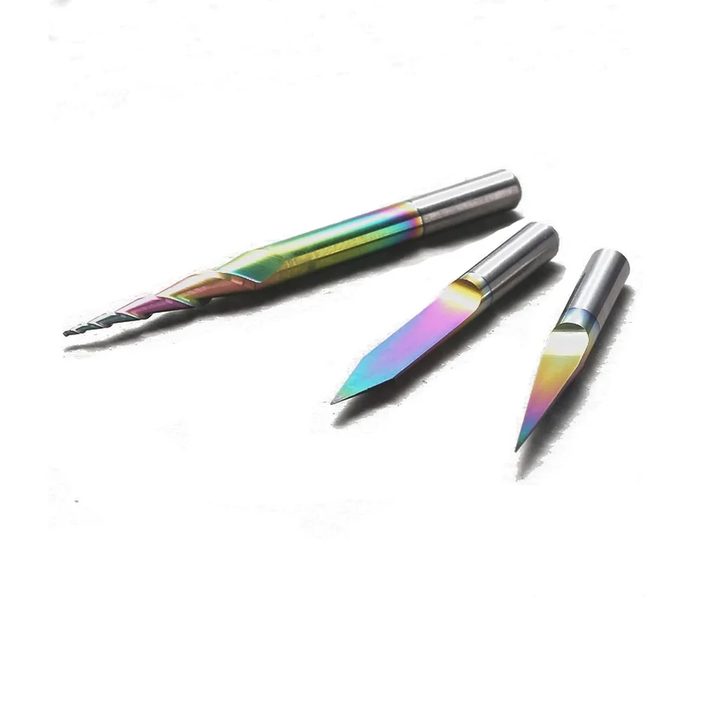 

3PCS Carbide V Shape Taper Ball Nose End Mill For CNC Machine Wood Acrylic Plastic Cutting And Engraving Projects