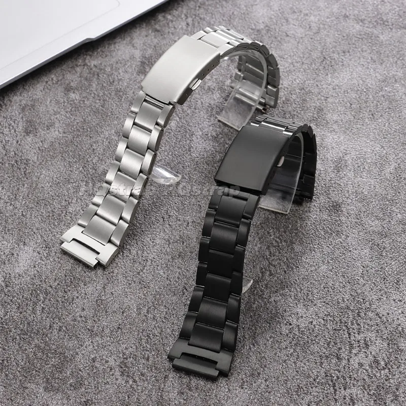 Für Casio Metall-Uhrenarmband 18mm für AE1200/1300 F-91W F84 F105/108/218 A158W/168 Edelstahl Sicherheits-Faltschließe Uhrenarmband – Detail 4
