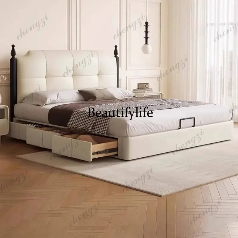 Room Australia Set Double Bed Frame Wooden Insert Luxury Loft Double Bed Bedroom Storage Modern Schlafzimmer Bett Home