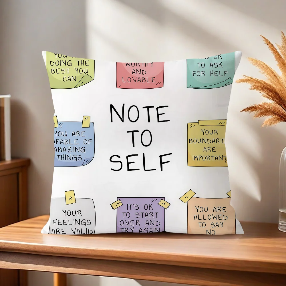 Inspirierender täglicher Erinnerungskissenbezug Kissenhülle für Zuhause, Sofa, Wohnzimmer, Büro, Café, Auto. – Detail 7