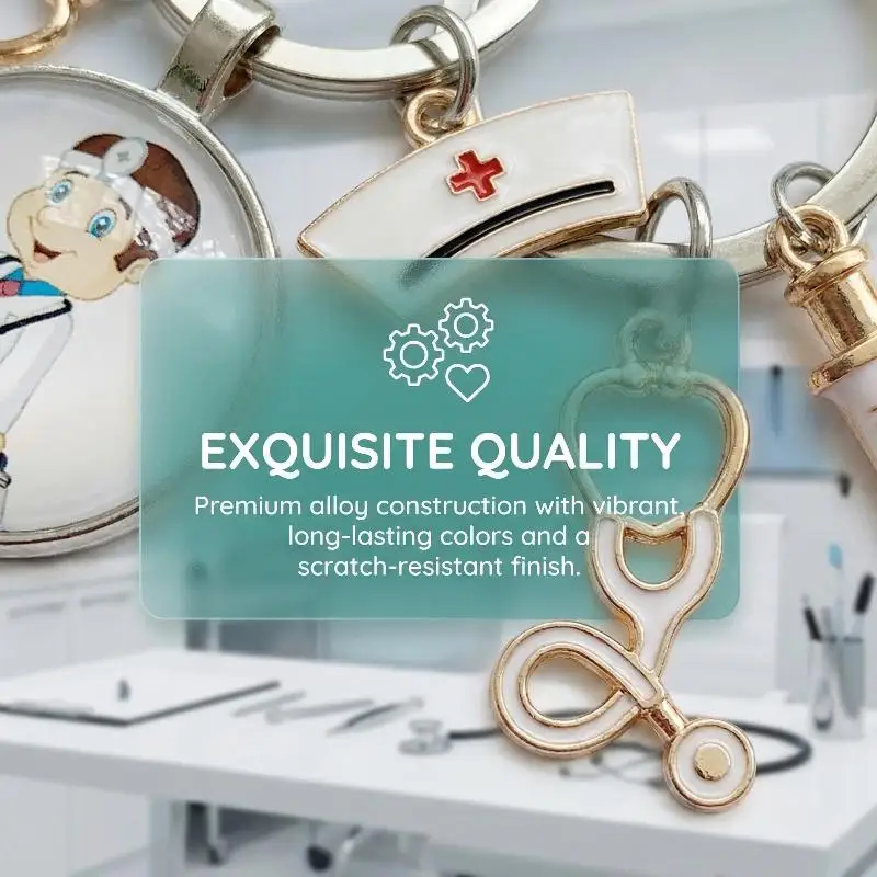 Fashion Stethoscope Keyring   Doctor Backpack Decorative Hanging Ornament for Hospital Staff Unique Appreciation Gift