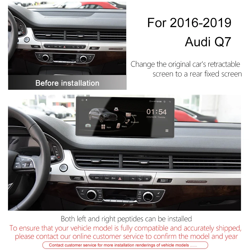 For Audi Q7 4M 2016-2020 GPS Stereo Sound Multimedia Player Navigation Radio Carplay Touch Screen Intelligent System