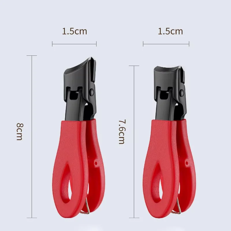 Cortador de unhas de mandíbula grande 8mm abertura grosso duro especial cortador de unhas de aço inoxidável cortador de dedo do pé aparador anti-respingo ferramentas de manicure