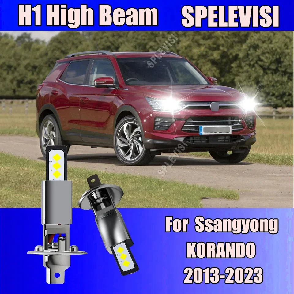 LED Headlight Bulbs 6500K Car Lights H1 448 Hi Beam For SSANGYONG KORANDO 2013-2023 2014 2015 2016 2017 2018 2019 2020 2021 2022