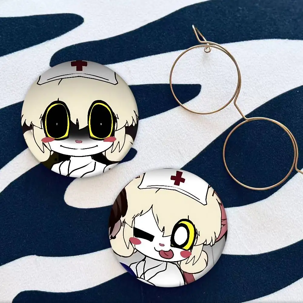 الرهيب ماوس L-لورنا-لطيف المينا شارة الإبداعية صفيح دبابيس مضحك شارة بروش معدني لحقيبة الملابس قبعة ديكور مجوهرات هدايا