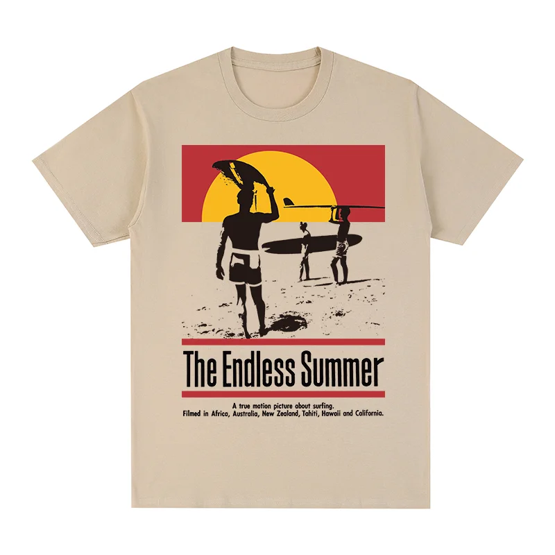 THE endless summer Vintage T-shirt Surf Movie Step Into Liquid On Any Sunday Cotton Men T shirt New Tee Tshirt Women Tops