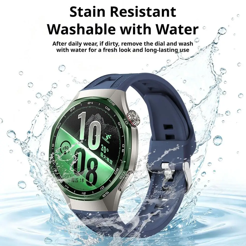 Silicone Watch Strap For Huawei Watch GT 7 Pro Replacement Soft Waterproof Sport Band Breathable Wristband Multi-Color