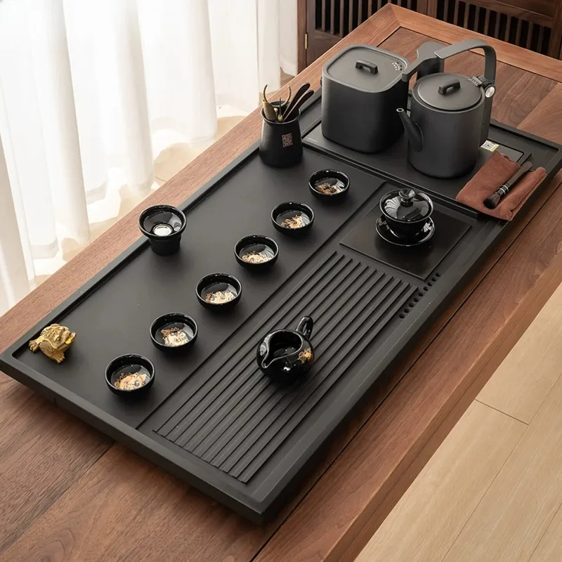

Hospitality Rectangle Tea Tray Luxury Tableware Living Room Dining Long Kitchen Chinese Valet Tea Tray Bandejas Home Products