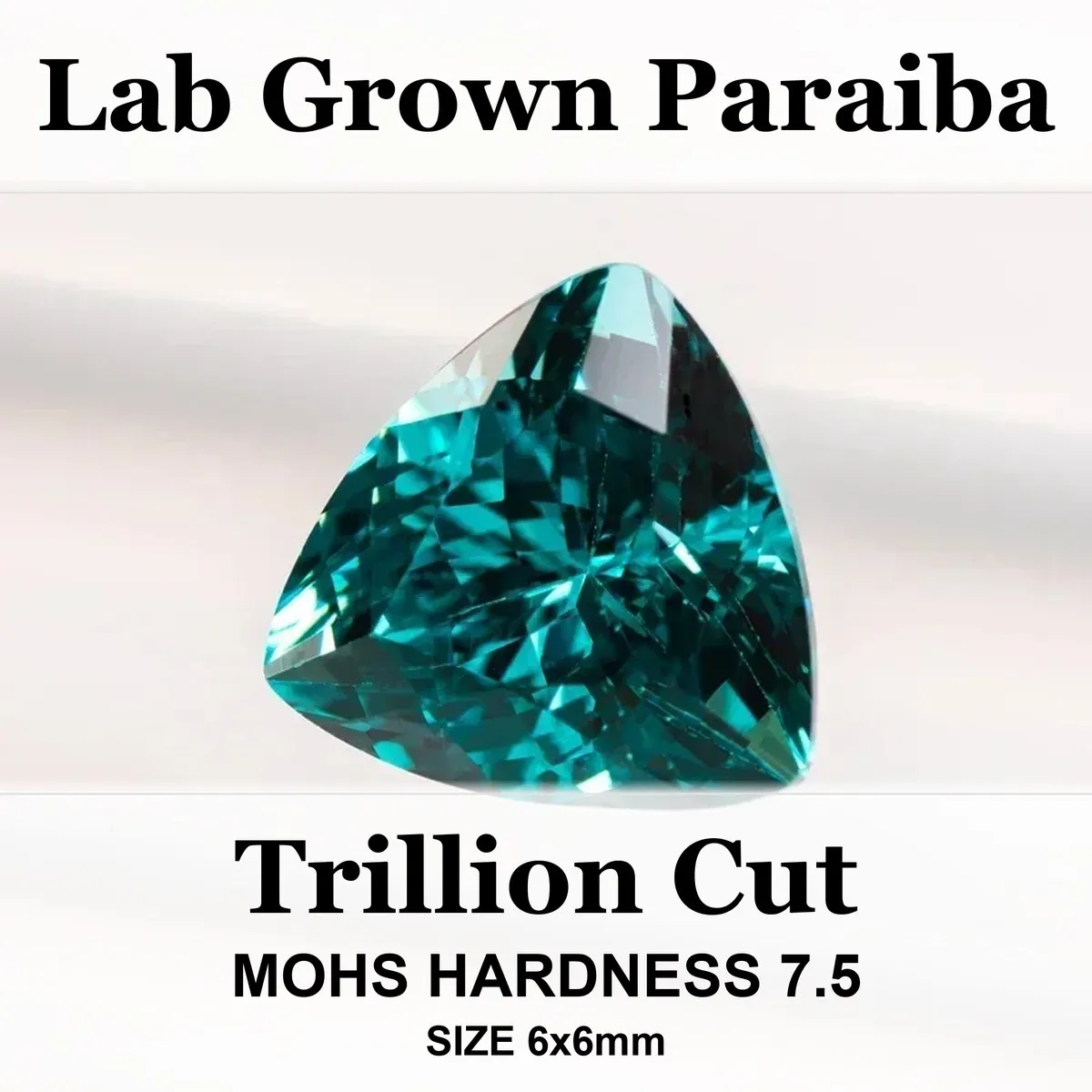 H-Lab Grown Sapphire Paraiba Fat Triangle Size 6x6mm VVS1 Charms Diy  Jewelry Making Materials Selectable