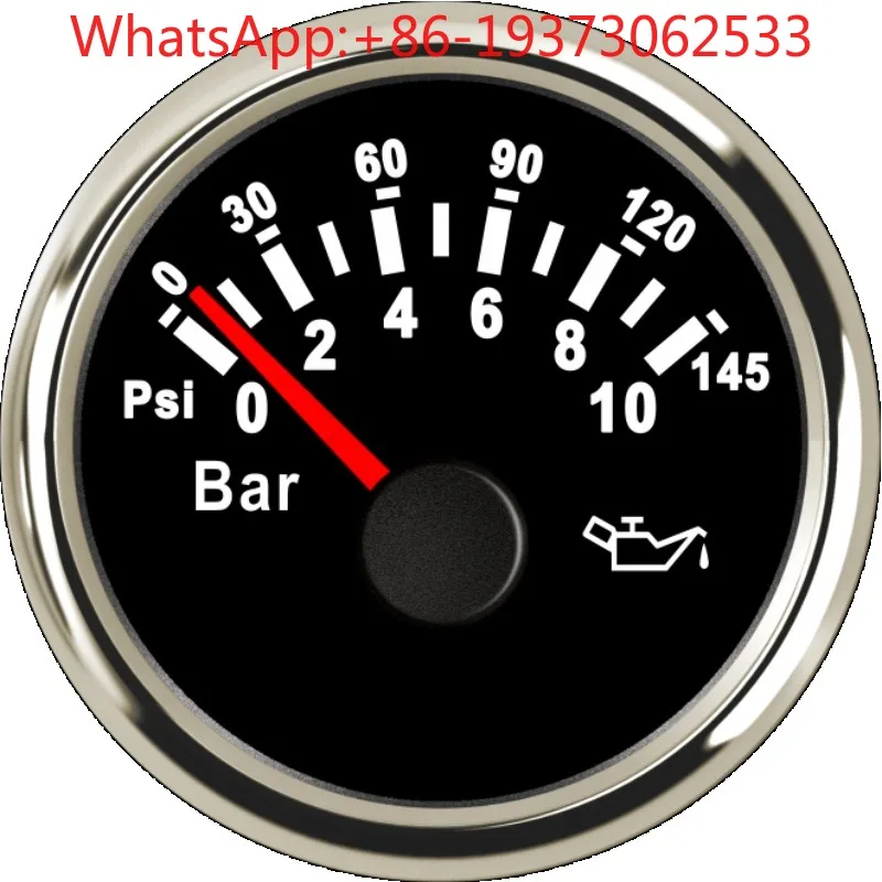 Pointer Oil Pressure Gauge Automotive Digital Display Oil Pressure Gauge Machine Fuel Tank Oil Gauge 52mm