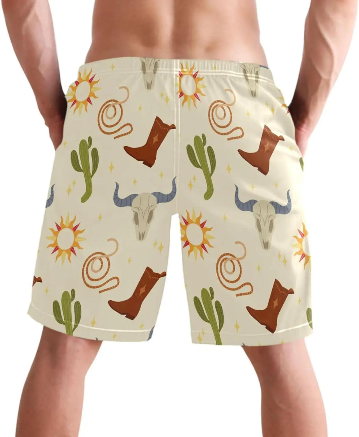 الصبار الغربية الرجال السباحة جذوع أمريكا القبلية تكساس كاوبوي الغرب المتوحش سريعة الجافة لباس سباحة عطلة الشاطئ حفلة السباحة