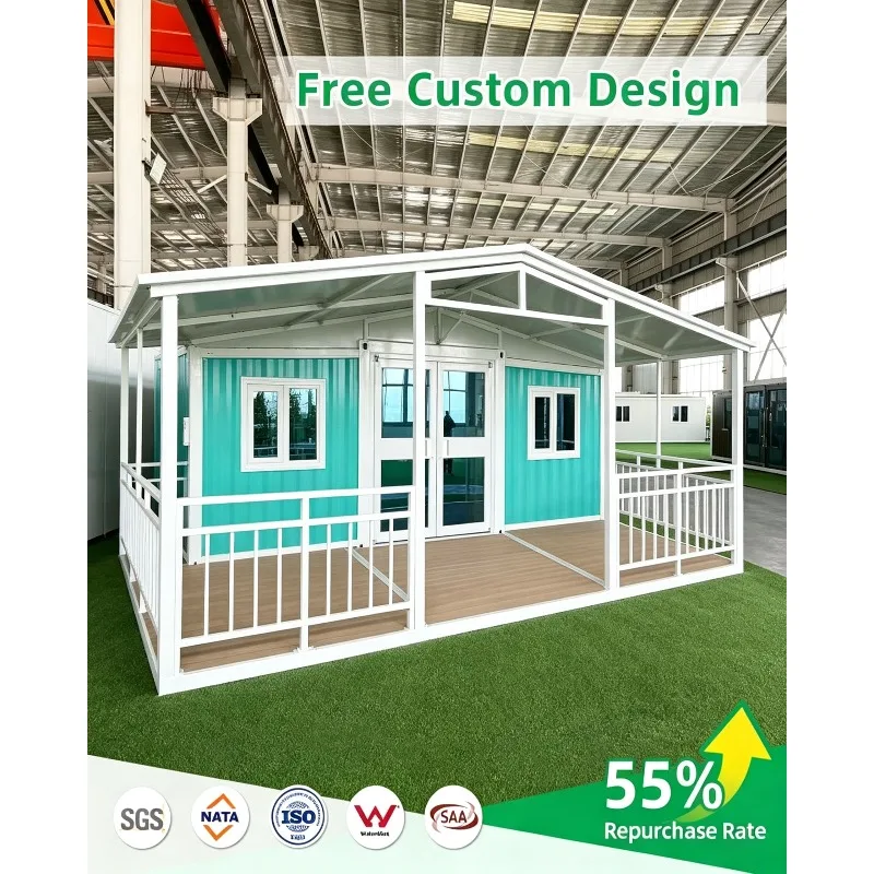 Steel Structure Expandable Container House 20ft Foldable Prefab Villa Flat Pack Modular Tiny Home Ready To Live In Cabin
