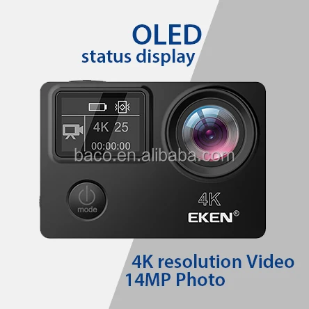 New arrival EKEN V8S 4K 30fps Sport Camera Full Time Image Stabilizer 170 Degree Lens WiFi Control 14MP EKEN V8S Action Camera