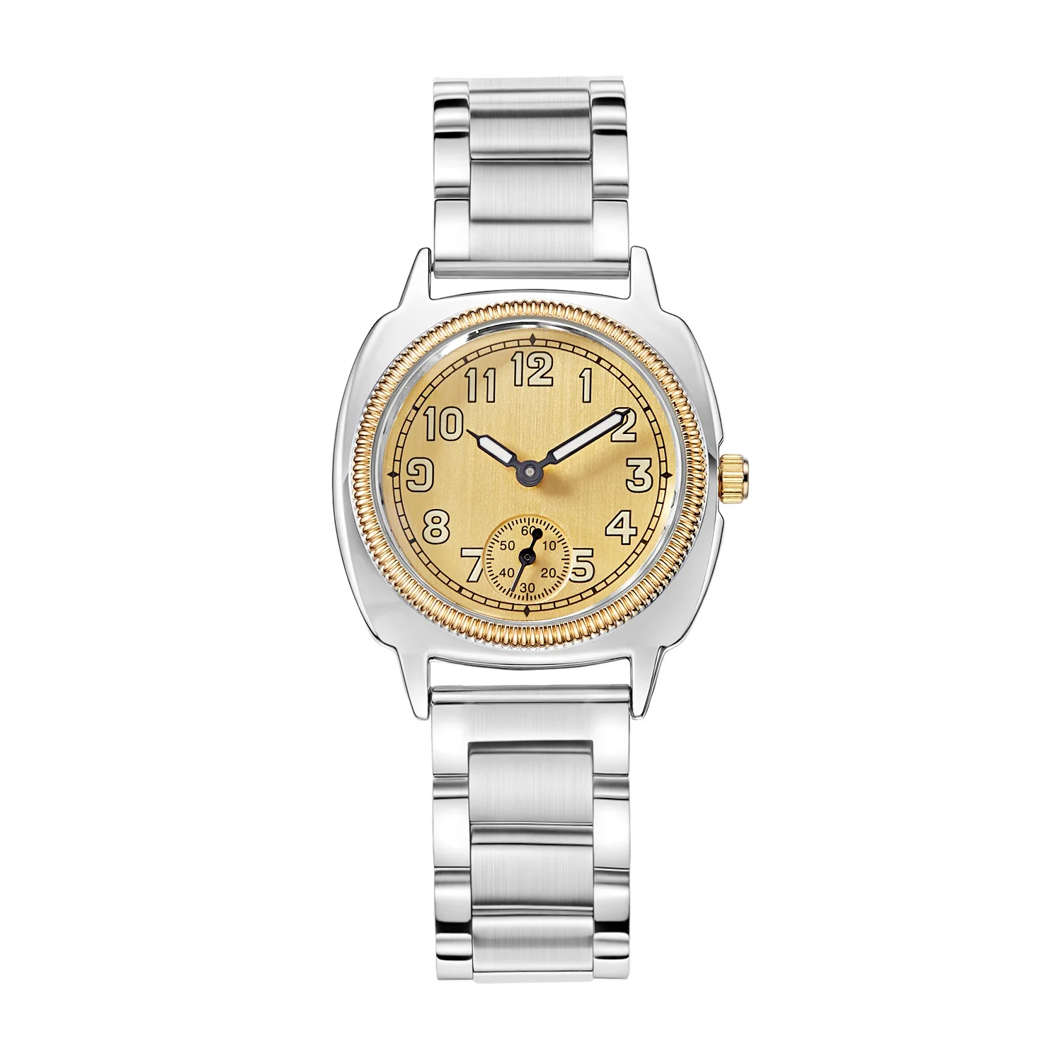 Montre pour femme, élégante et raffinée, montre pour femme au style simple et original avec bracelet en acier inoxydable, mouvement à quartz, un modèle unique