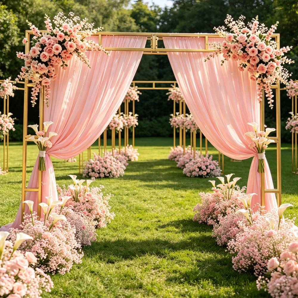 

1pcs Wedding Arch Artificial Flower Display Stand Birthday Party Stage Welcome Area Passage Background Balloon Stand