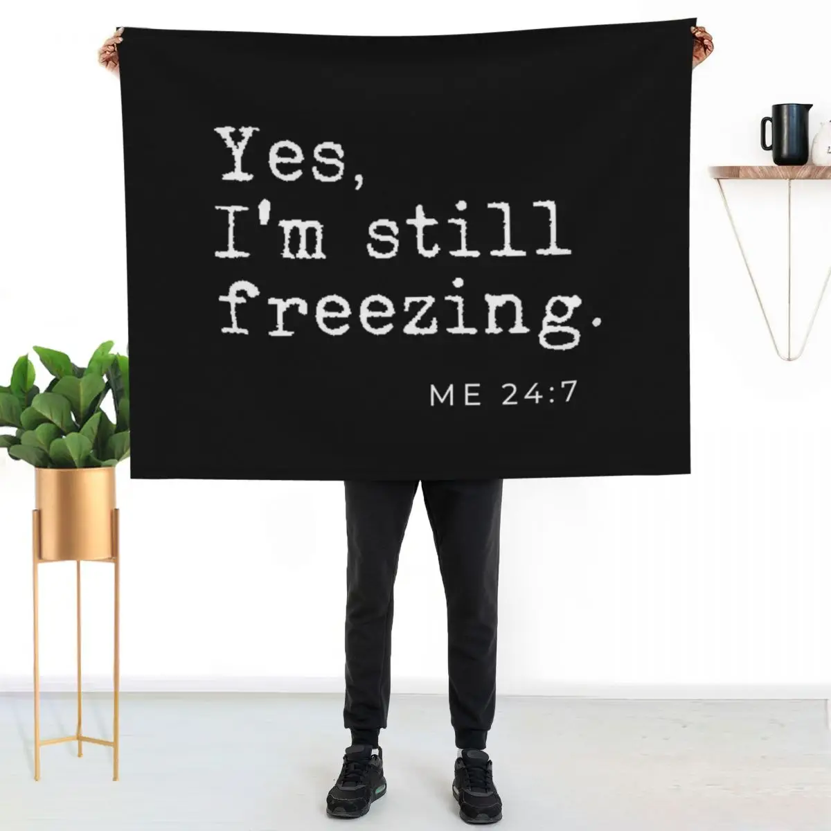 Yes I'm still freezing Me 24:7 Throw Blanket anime Furrys Comforter Beach cosplay anime for babies Blankets