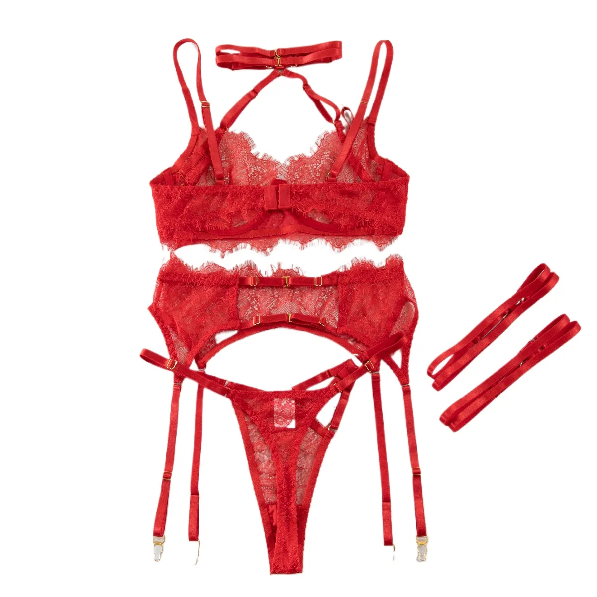 Lingerie sexy pour femmes, camisole à dentelle et bordure en cils, lingerie sexy sculptante, soutien-gorge