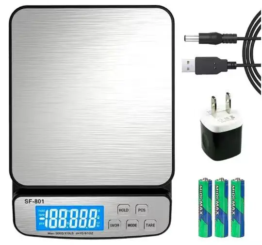 

2023 Electronic Scale 50kg/1g Kitchen Scale Gram Scale 801 Express